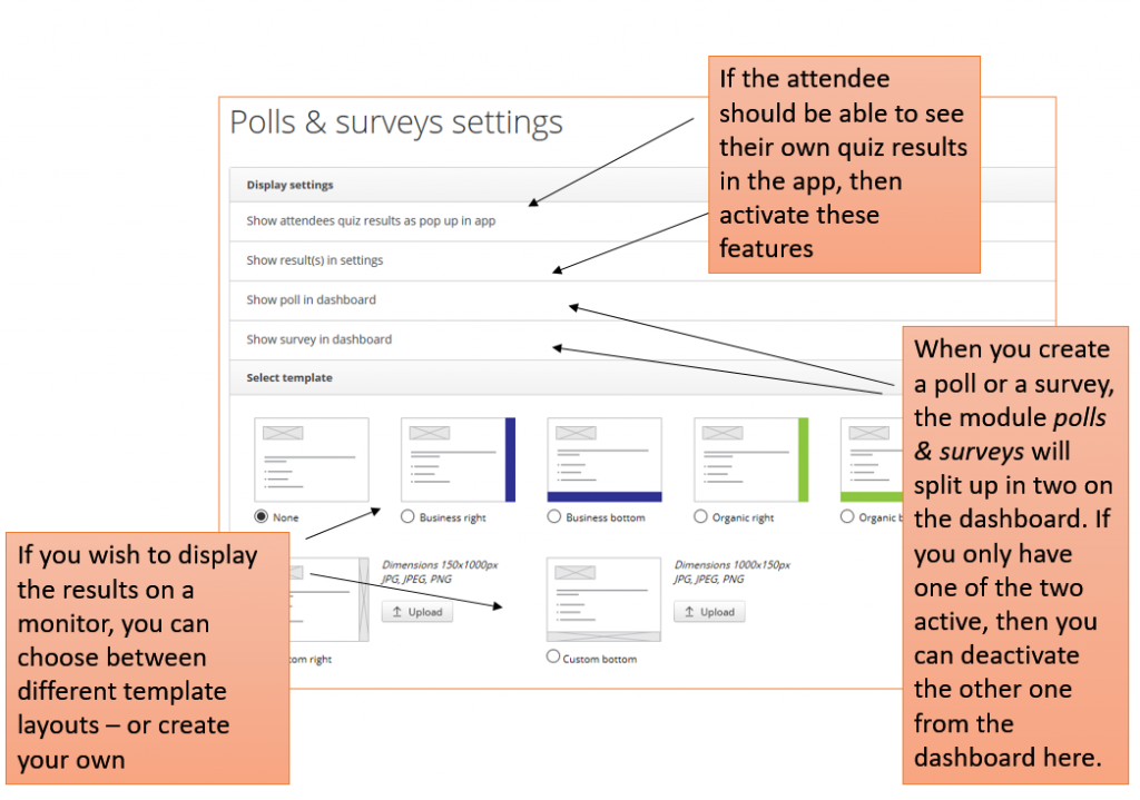 survey settings